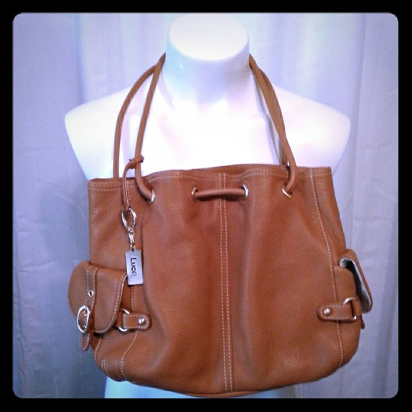 Luce Handbags - Luce draw strap leather shoulder bag